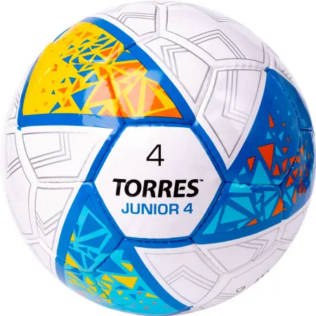 Мяч футб. TORRES Junior-4, F323804, р.4,глянц.ПУ, 4 сл, 32п, руч.сш, бел-жел-гол за 2&nbsp;070.60 ₽ купить в Мурманске