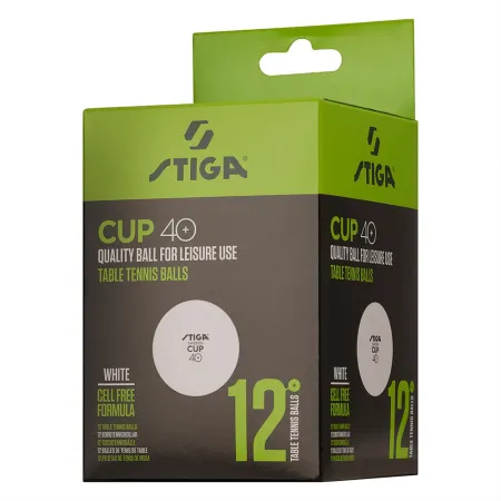 Мяч для наст. тенниса Stiga Cup ABS, 1110-2510-12, диам.40+мм, пластик, упак. 12 шт, белый за 1&nbsp;774.80 ₽ купить в Мурманске