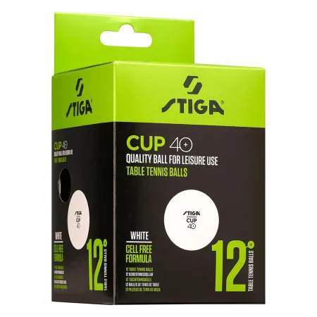 Мяч для наст. тенниса Stiga Cup ABS, 1110-2510-12, диам.40+мм, пластик, упак. 12 шт, белый за 1&nbsp;774.80 ₽ купить в Мурманске