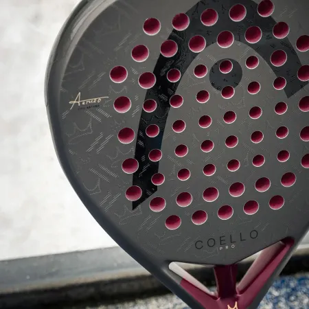 Ракетка для падела HEAD Coello Pro 2026, 225036, для профессионалов, карбон, коричнево-бордовый за 33&nbsp;619.20 ₽ купить в Мурманске