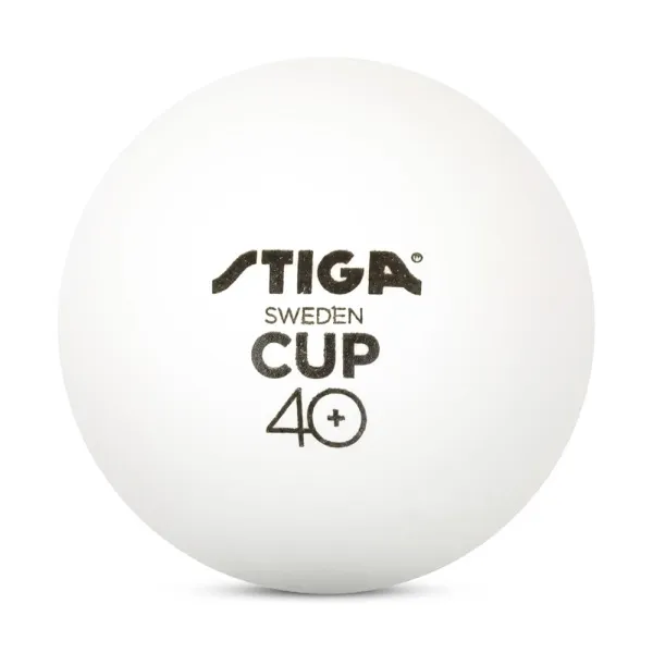 Мяч для наст. тенниса Stiga Cup ABS, 1110-2510-12, диам.40+мм, пластик, упак. 12 шт, белый за 1&nbsp;774.80 ₽ в Мурманске