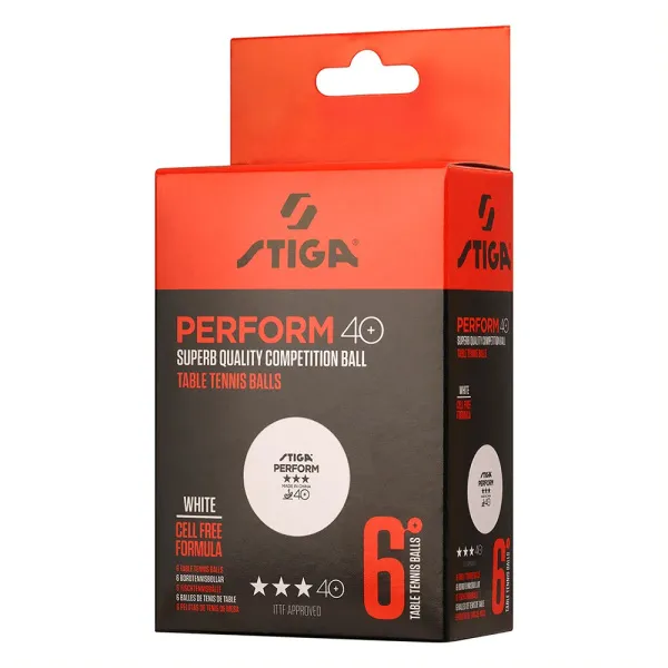 Мяч для наст. тенниса Stiga Perform 3***, 40+, 1113-2110-06, пластик, ITTF Appr., уп.6 шт, бел за 2&nbsp;121.60 ₽ в Мурманске