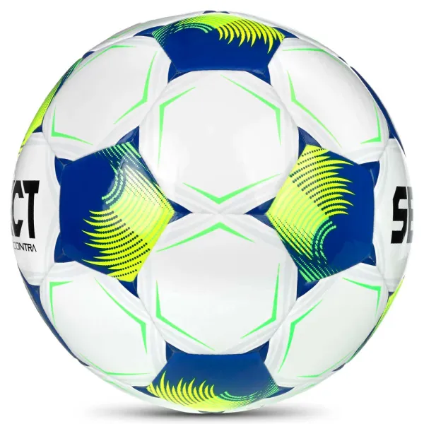 Мяч футб. SELECT Contra DB V26, 0853171012, р.3, 32 пан, ПУ, гибрид.сш,бело-желто-синий