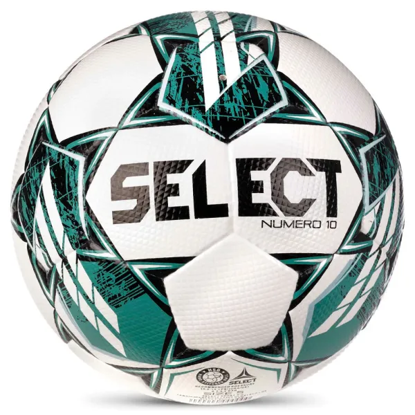 Мяч футб. SELECT NUMERO 10 V23, 0575060004, р.5, FIFA Basic, 32п, ПУ, руч. сш, бело-бирюзовый за 8&nbsp;051.20 ₽ в Мурманске